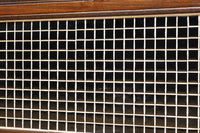 昭和レトロ!! タイルの細工がお洒落なオークガラスケース BB3237