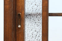 昭和レトロ!! タイルの細工がお洒落なオークガラスケース BB3237