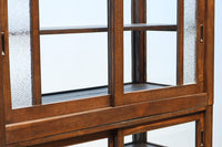 昭和レトロ!! タイルの細工がお洒落なオークガラスケース BB3237