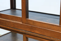 昭和レトロ!! タイルの細工がお洒落なオークガラスケース BB3237