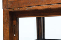 昭和レトロ!! タイルの細工がお洒落なオークガラスケース BB3237