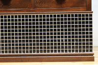 昭和レトロ!! タイルの細工がお洒落なオークガラスケース BB3237