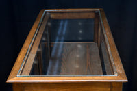昭和レトロ!! タイルの細工がお洒落なオークガラスケース BB3237
