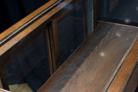 昭和レトロ!! タイルの細工がお洒落なオークガラスケース BB3237