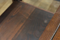 昭和レトロ!! タイルの細工がお洒落なオークガラスケース BB3237