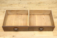 昭和レトロ!! タイルの細工がお洒落なオークガラスケース BB3237