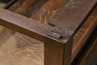 昭和レトロ!! タイルの細工がお洒落なオークガラスケース BB3237