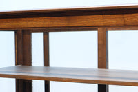 昭和レトロ!! タイルの細工がお洒落なオークガラスケース BB3237