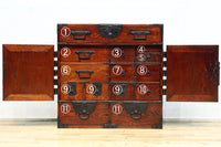 江戸時代寛政四年!!全面総欅仙台帳場箪笥 BB3238