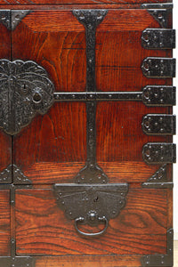 江戸時代寛政四年!!全面総欅仙台帳場箪笥 BB3238