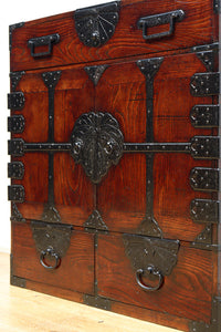 江戸時代寛政四年!!全面総欅仙台帳場箪笥 BB3238