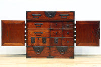 江戸時代寛政四年!!全面総欅仙台帳場箪笥 BB3238