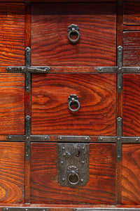 江戸時代寛政四年!!全面総欅仙台帳場箪笥 BB3238