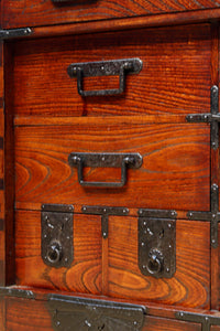 江戸時代寛政四年!!全面総欅仙台帳場箪笥 BB3238