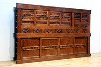 極上前面総けやき!!型変わり9尺近江水屋箪笥 BB3243