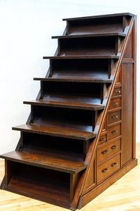 大珍品‼ 当時の生活の知恵から生まれた三面収納•両面使い階段箪笥 BB3244