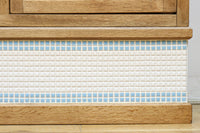 木地色に扉デザインも素敵なアールデコ調レトロガラスケース BB3248