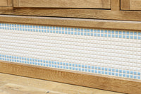 木地色に扉デザインも素敵なアールデコ調レトロガラスケース BB3248