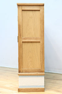 木地色に扉デザインも素敵なアールデコ調レトロガラスケース BB3248