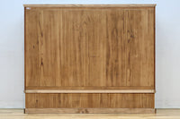 木地色に扉デザインも素敵なアールデコ調レトロガラスケース BB3248