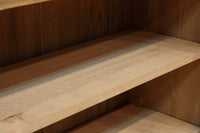 木地色に扉デザインも素敵なアールデコ調レトロガラスケース BB3248