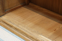 木地色に扉デザインも素敵なアールデコ調レトロガラスケース BB3248