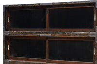珍品!! 味わいある風合いをした引き違い戸のスタッキング式ガラスケース BB3249