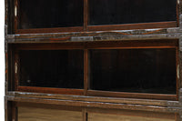 珍品!! 味わいある風合いをした引き違い戸のスタッキング式ガラスケース BB3249