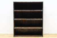 珍品!! 味わいある風合いをした引き違い戸のスタッキング式ガラスケース BB3249