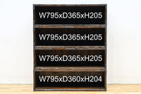 珍品!! 味わいある風合いをした引き違い戸のスタッキング式ガラスケース BB3249