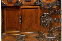 江戸時代!! 上品な欅杢目の流れる品格漂う酒田帳場箪笥 BB3250