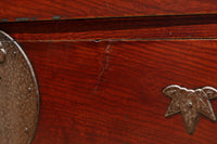 稀少幅サイズ‼︎美しい光沢感が時代の貫禄を感じさせるアイアンフレーム付き二本松衣裳箪笥 BB3254