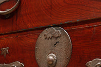 稀少幅サイズ‼︎美しい光沢感が時代の貫禄を感じさせるアイアンフレーム付き二本松衣裳箪笥 BB3254