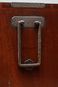 稀少幅サイズ‼︎美しい光沢感が時代の貫禄を感じさせるアイアンフレーム付き二本松衣裳箪笥 BB3254