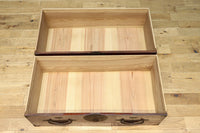 稀少幅サイズ‼︎美しい光沢感が時代の貫禄を感じさせるアイアンフレーム付き二本松衣裳箪笥 BB3254