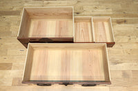 丸型の装飾金具で格調高いアイアンフレーム付き稀少サイズ二本松衣裳箪笥 BB3255