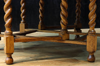 優美な杢目の上質感漂うツイストレッグのバタフライテーブル BB3268