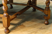 優美な杢目の上質感漂うツイストレッグのバタフライテーブル BB3268