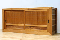 稀少!!繊細に丸く面取りされた格子が上品な木地近江水屋箪笥 BB3293