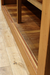 稀少!!繊細に丸く面取りされた格子が上品な木地近江水屋箪笥 BB3293