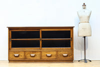 稀少幅1570ミリ!!レトロガラスの優しい風合いが味わい深いガラスケース BB3301