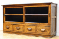 稀少幅1570ミリ!!レトロガラスの優しい風合いが味わい深いガラスケース BB3301