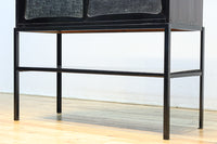 ダイヤガラスが煌めくレトロモダンなアイアンフレーム付きガラスケース BB3312