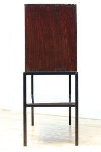 ダイヤガラスが煌めくレトロモダンなアイアンフレーム付きガラスケース BB3312