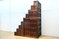 気品ある色艶に伝統の風格漂う両面手摺付き階段箪笥 BB3317