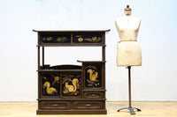 角野岩次作 栗鼠の美しい描写に和の趣き漂う素敵な飾り棚 BB3321