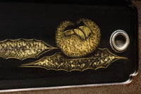 角野岩次作 栗鼠の美しい描写に和の趣き漂う素敵な飾り棚 BB3321