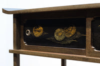 角野岩次作 栗鼠の美しい描写に和の趣き漂う素敵な飾り棚 BB3321