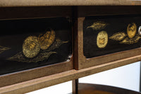 角野岩次作 栗鼠の美しい描写に和の趣き漂う素敵な飾り棚 BB3321