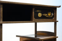 角野岩次作 栗鼠の美しい描写に和の趣き漂う素敵な飾り棚 BB3321